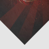 Rotes Herz mit goldenen Flügeln Seidenpapier (Detail)