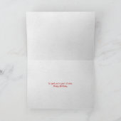 Rotes Herz mit Hundepfoten Karte (Innenseite)