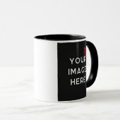 Rotes Herz mit personalisiertem Bild Tasse (VorderseiteRechts)