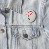 Rotes Herz mit Strichmännchen, Leben auf Alles, wa Button (Beispiel)