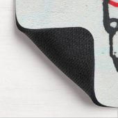 Rotes Herz mit Strichmännchen, Leben auf Alles, wa Mousepad (Ecke)
