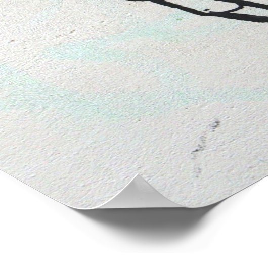 Rotes Herz mit Strichmännchen, Leben auf Alles, wa Poster (Ecke)