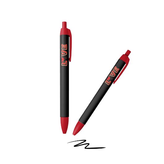 Rotes Herz mit Text-LIEBE Kugelschreiber