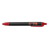 Rotes Herz mit Text-LIEBE Kugelschreiber (Unterseite)
