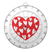 Rotes Herz mit wenig Herz Dartscheibe (vorne)