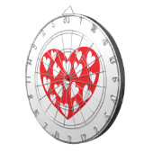 Rotes Herz mit wenig Herz Dartscheibe (Vorderseite rechts)