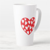 Rotes Herz mit wenig Herz Milchtasse (Rechte Ecke)