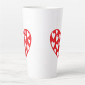 Rotes Herz mit wenig Herz Milchtasse (Vorderseite)
