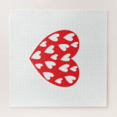 Rotes Herz mit wenig Herz Puzzle (Horizontal)