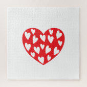 Rotes Herz mit wenig Herz Puzzle (Vertikal)