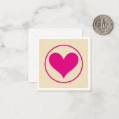rotes Herz Mitteilungskarte (Vorderseite/Rückseite Beispiel)