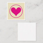 rotes Herz Mitteilungskarte (Vorne/Hinten)