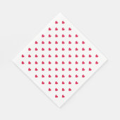 Rotes Herz Mittelnahes Muster Serviette (Ecke)