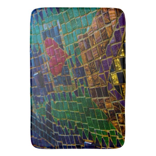 Rotes Herz Mosaik Badematte (Vorderseite Vertikal)