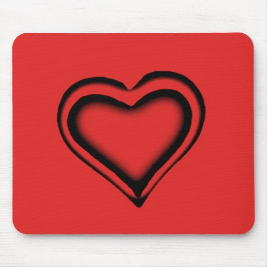 Rotes Herz Mousepad (Vorne)