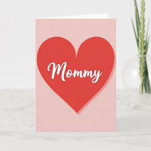 Rotes Herz Mummy Liebeskarte Karte