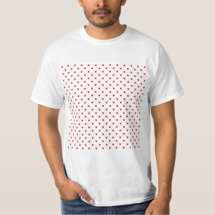 Rotes Herz-Muster auf einem weißen Hintergrund T-Shirt