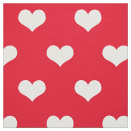 Rotes Herz-Muster-Gewebe Stoff