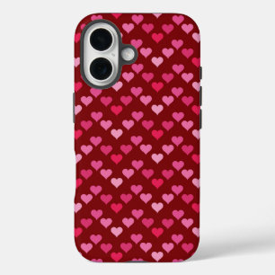 Rotes Herz nahtlos iPhone 16 Hülle
