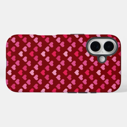 Rotes Herz nahtlos Case-Mate iPhone Hülle (Rückseite (Horizontal))