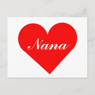 Rotes Herz Nana Postkarte