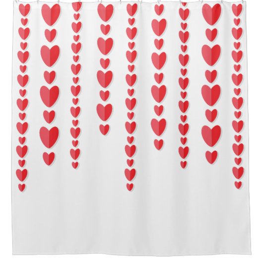 Rotes Herz Niedlich Valentins Duschvorhang (Vorderseite)