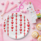Rotes Herz Niedlich Valentins Pappteller (Party)