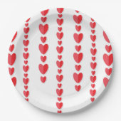 Rotes Herz Niedlich Valentins Pappteller (Vorderseite)