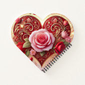 Rotes Herz Notizblock (Rückseite)