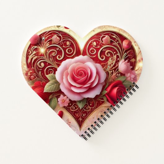 Rotes Herz Notizblock (Rückseite)