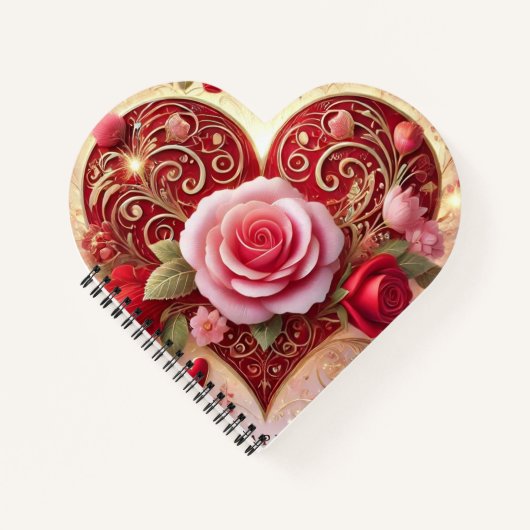 Rotes Herz Notizblock (Vorderseite)