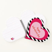 rotes Herz Notizblock (Innenseite)