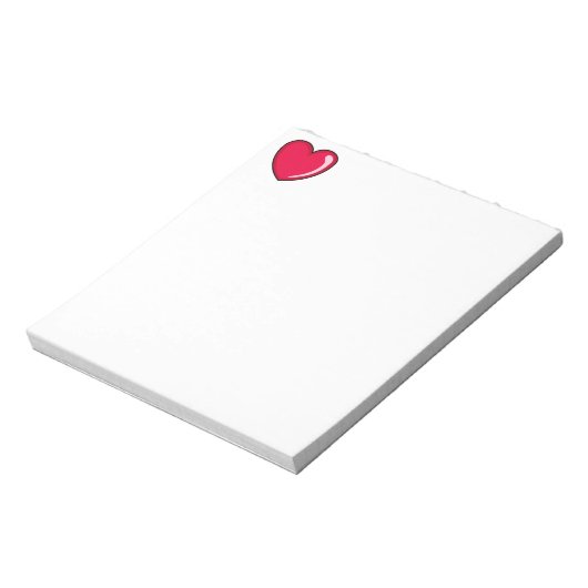 Rotes Herz Notizblock (Rotiert)