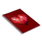 Rotes Herz Notizblock (Rechte Seite)