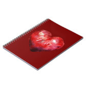 Rotes Herz Notizblock (Linke Seite)