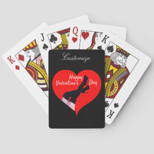 Rotes Herz Oberschenkelhohe Stiefel Valentine Thun Spielkarten
