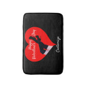 Rotes Herz Oberschenkelstiefel Valentine Thunder_C Badematte (Vorderseite Vertikal)