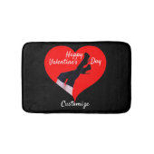 Rotes Herz Oberschenkelstiefel Valentine Thunder_C Badematte (Vorderseite)