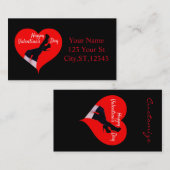 Rotes Herz Oberschenkelstiefel Valentine Thunder_C Visitenkarte (Vorne/Hinten)