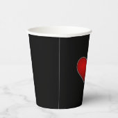 rotes Herz Pappbecher (Rechts)