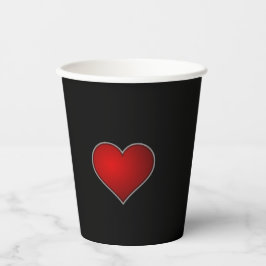 rotes Herz Pappbecher
