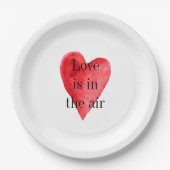 Rotes Herz Pappteller (Vorderseite)