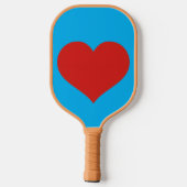 Rotes Herz Pickleball Schläger (Rückseite)