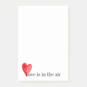 Rotes Herz Post-it Klebezettel