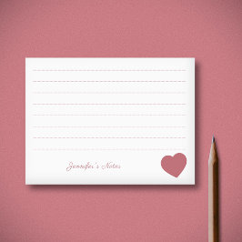 Rotes Herz Post-it Klebezettel
