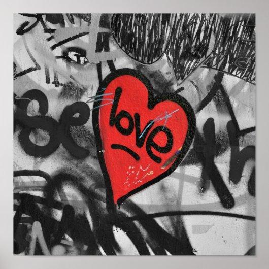 rotes Herz Poster (Vorne)