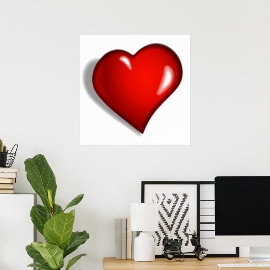 ROTES HERZ POSTER (Heimbüro)