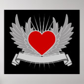 Rotes Herz Poster (Vorne)