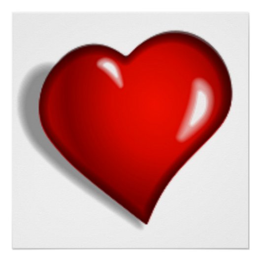 ROTES HERZ POSTER (Vorderseite)