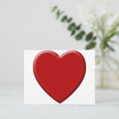 Rotes Herz Postkarte (Stehend Vorderseite)